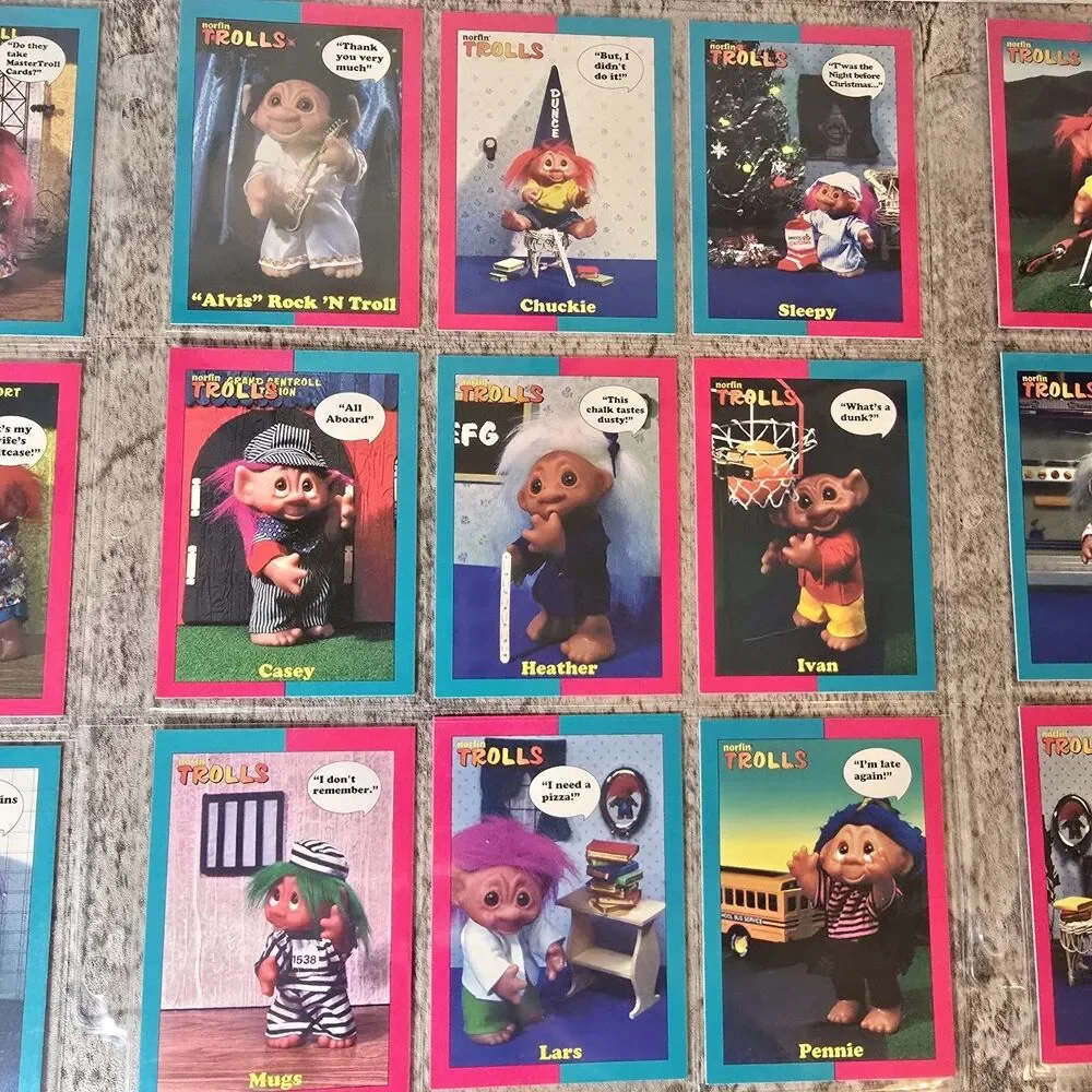 1992 Norfin Trolls Trading Cards Full Set Of 50 Vtg Y2K